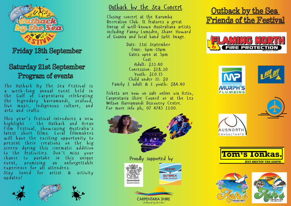 Program of Events - Outback Page 1